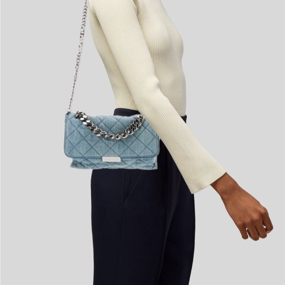 NWT - STELLA MCCARTNEY
Soft Quilted Denim Beckett Shoulder Bag In Blue - Picture 4 of 16